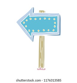 cartoon doodle light up arrow
