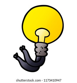 bombilla de doodle de dibujos animados