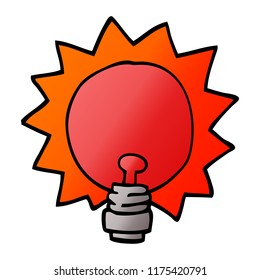 bombilla de doodle de dibujos animados