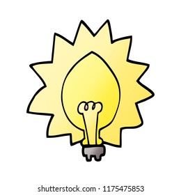 cartoon doodle light bulb