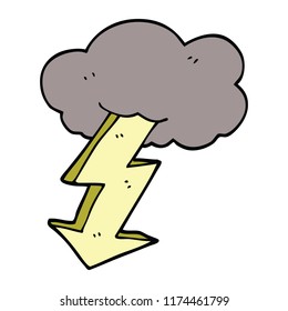 cartoon doodle lightning bolt