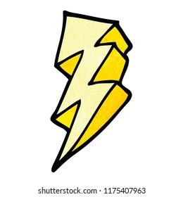 cartoon doodle lightning bolt