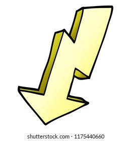 cartoon doodle lightning bolt