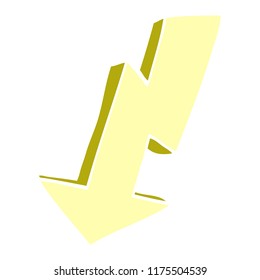cartoon doodle lightning bolt