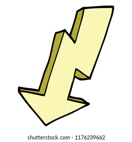cartoon doodle lightning bolt