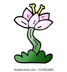 caricatura de doodle lilly flower