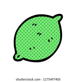 cartoon doodle lime fruit