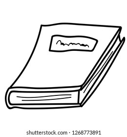 Cartoon doodle linear book isolated on white background. Vector illustration. 