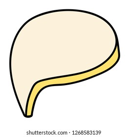 Cartoon doodle linear speech bubble isolated on white background. Vector illustration. 