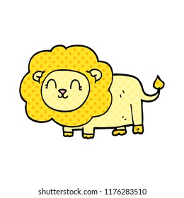 león del doodle de dibujos animados