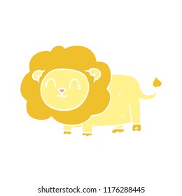 león del doodle de dibujos animados