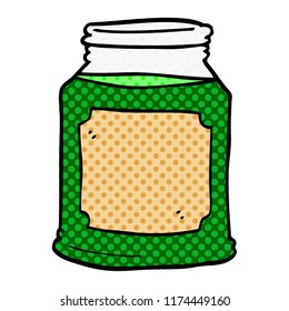 cartoon doodle liquid in a jar