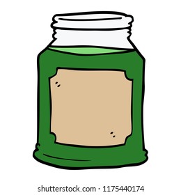 cartoon doodle liquid in a jar