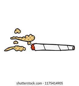 cartoon doodle lit joint