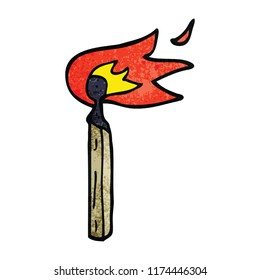 cartoon doodle lit match