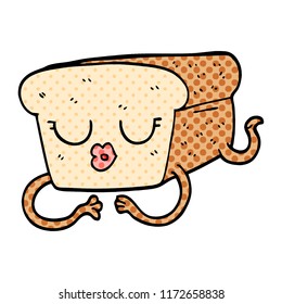 cartoon doodle loaf of bread