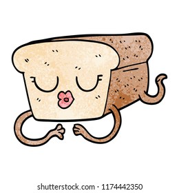 cartoon doodle loaf of bread