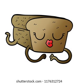 cartoon doodle loaf of bread