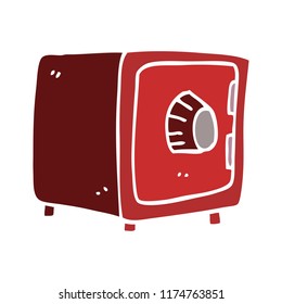 cartoon doodle locked safe