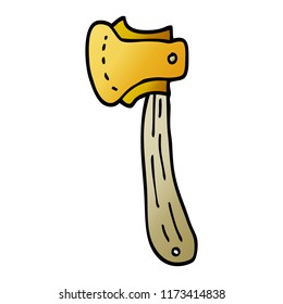 cartoon doodle long axe
