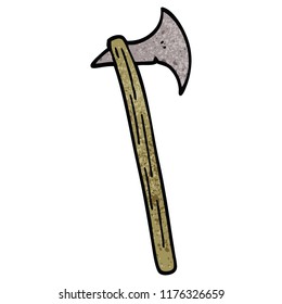 cartoon doodle long axe