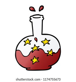 cartoon doodle magic potion
