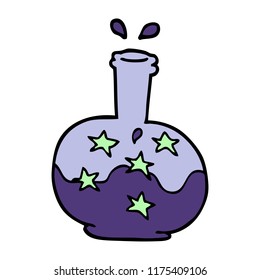 cartoon doodle magic potion