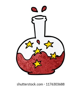 cartoon doodle magic potion