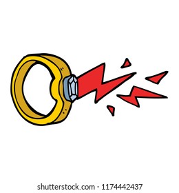 cartoon doodle magic ring