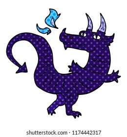 cartoon doodle magical dragon