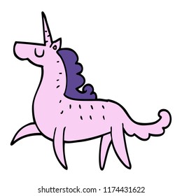 cartoon doodle magical unicorn