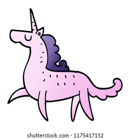 cartoon doodle magical unicorn
