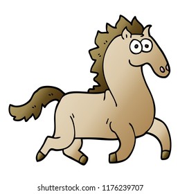 Cartoon Doodle Magnificent Stallion Stock Vector (Royalty Free ...