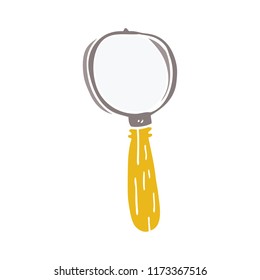 cartoon doodle magnifying glass