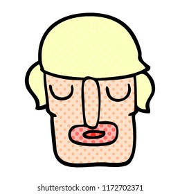 cartoon doodle male face