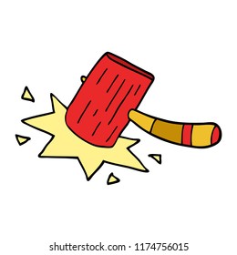 caricatura de doodle mallet
