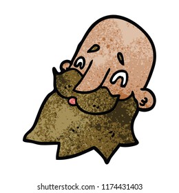 caricatura garabato con barba