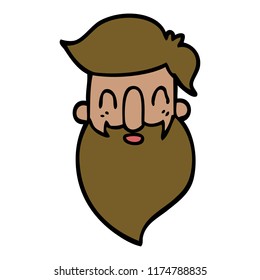 cartoon doodle man with beard