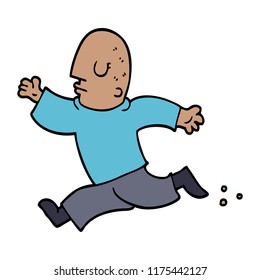 cartoon doodle man running