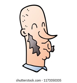 cartoon doodle man with side burns