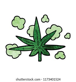 cartoon doodle marijuana leaf