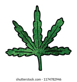 Cartoon-Doodle Marihuana-Blätter