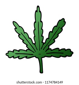 cartoon doodle marijuana leaf