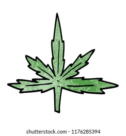 cartoon doodle marijuana leaf