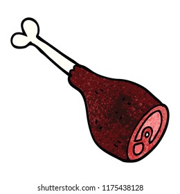 cartoon doodle meat joint