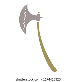 caricatura doodle ax medieval