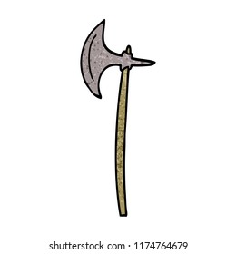 caricatura doodle ax medieval