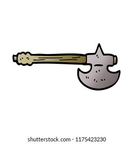 cartoon doodle medieval axe