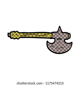 Cartoon-Doodle-Mittelalteraxt