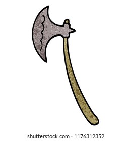 cartoon doodle medieval axe